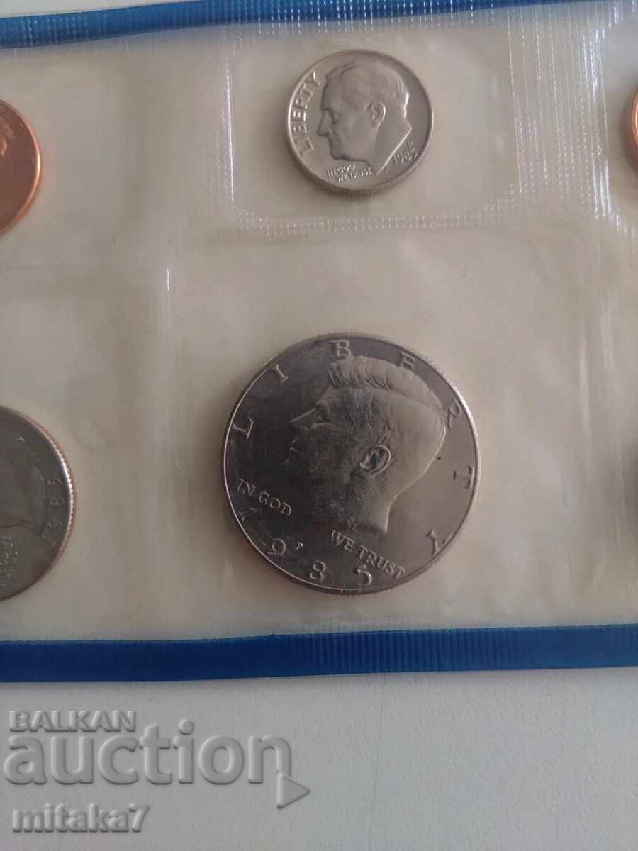 Сет монети 1985 година, САЩ с цена 18.00 лв. | € 9.20 Сет монети 1985 година, САЩ с цена 18.00 лв. | € 9.20