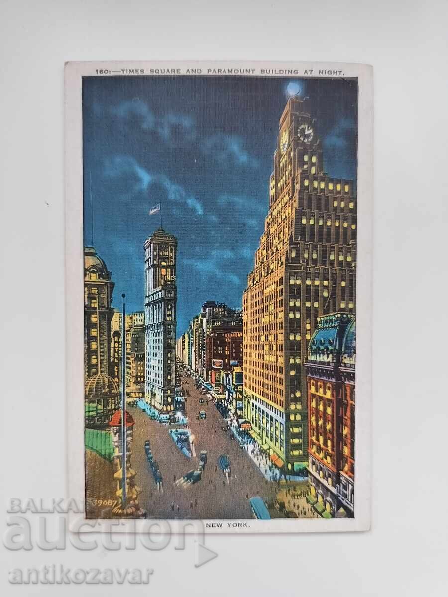 Old postcard of Times Square and the Paramount Building, 1941
