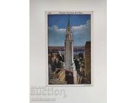 Old postcard of the Chrysler Building, New York, 1940