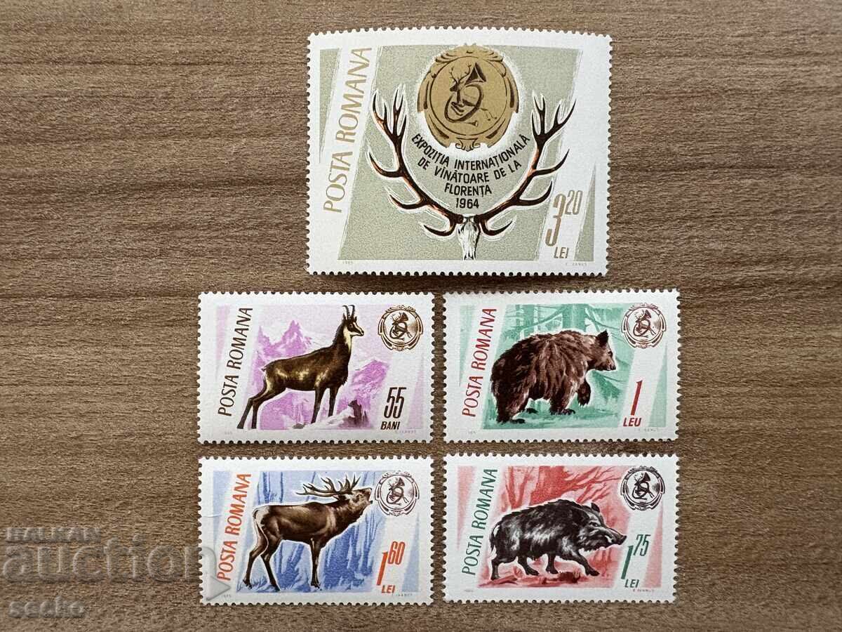 România - Animale de vânătoare și trofee (1965) MNH