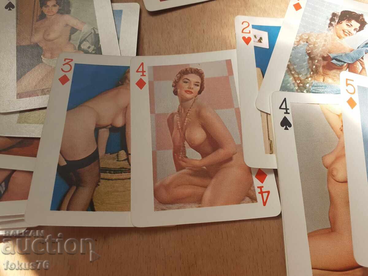 Стари  колекционерски еротични карти за игра Good Luck - 5