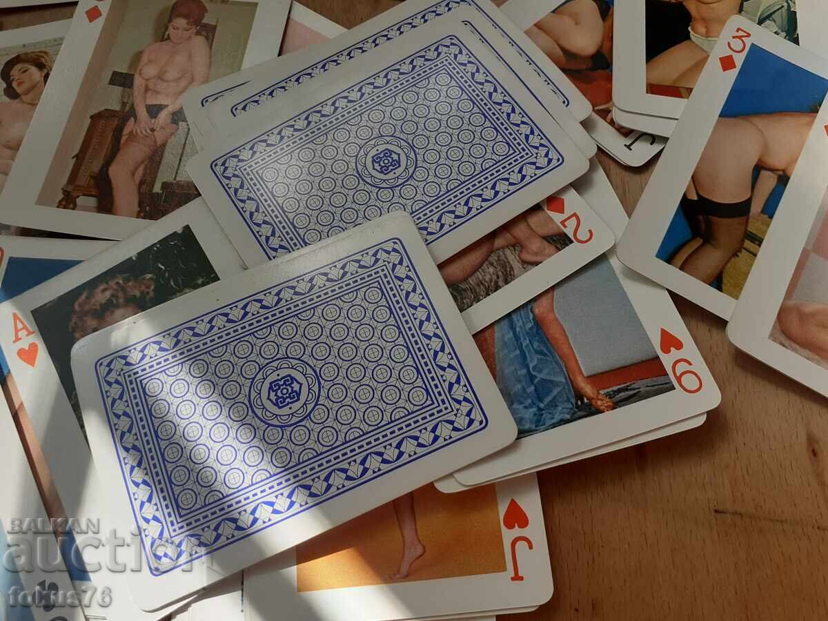 Стари  колекционерски еротични карти за игра Good Luck - 6