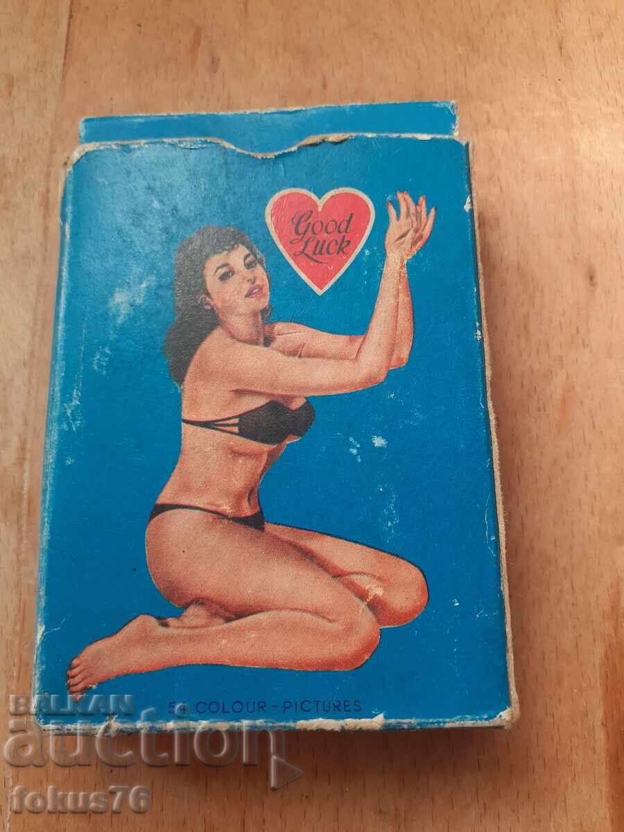 Стари  колекционерски еротични карти за игра Good Luck