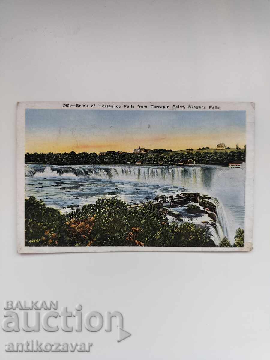 Old postcard of "The Horseshoe", Niagara Falls, 1937