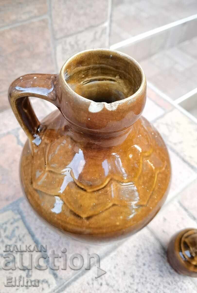 Livrarea De vânzare vas ceramic autentic lucrat manual cu capac Livrarea De vânzare vas ceramic autentic lucrat manual cu capac