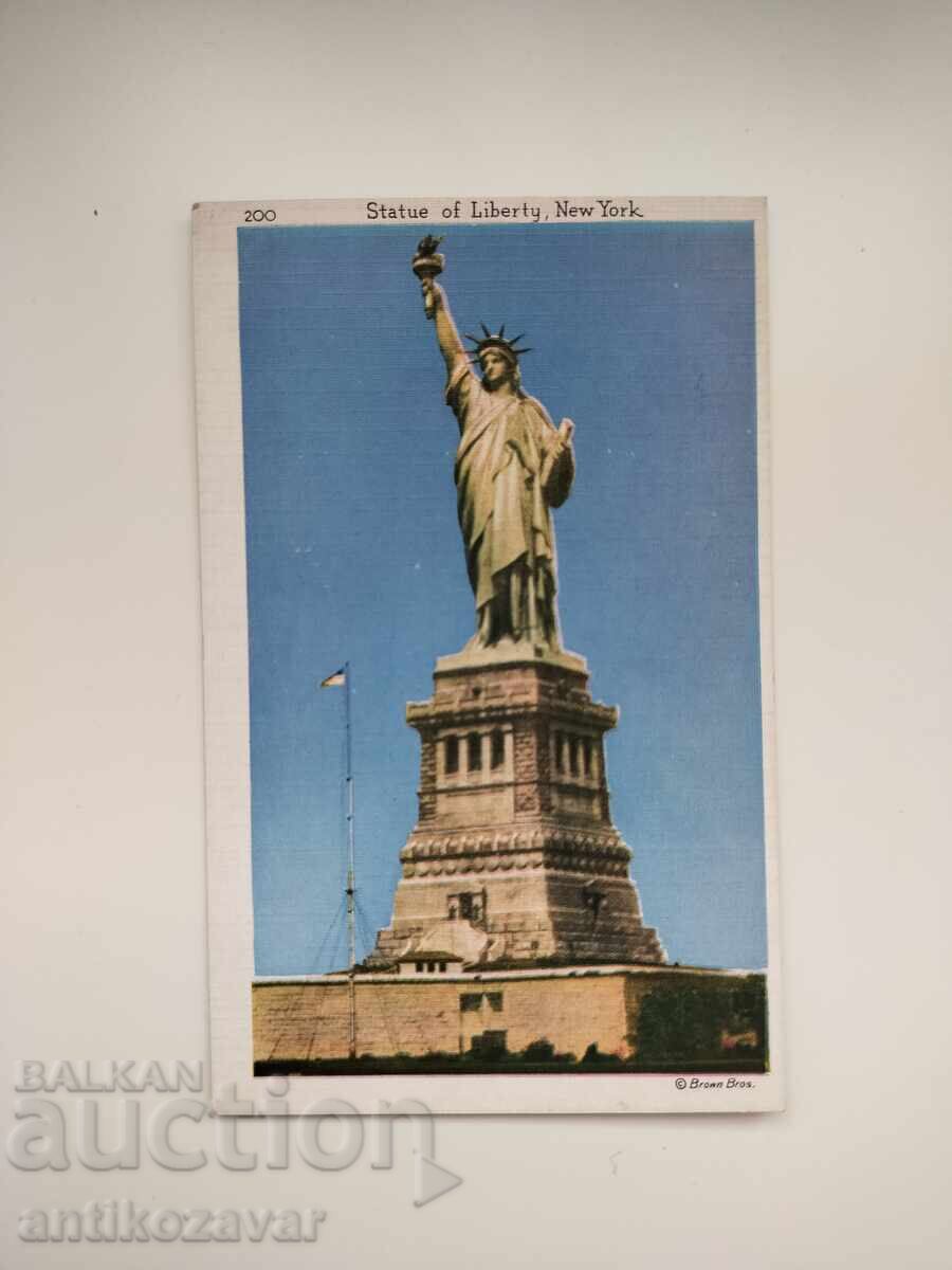 Стара пощенска картичка на Статуята на Свободата, 1938г. Стара пощенска картичка на Статуята на Свободата, 1938г.