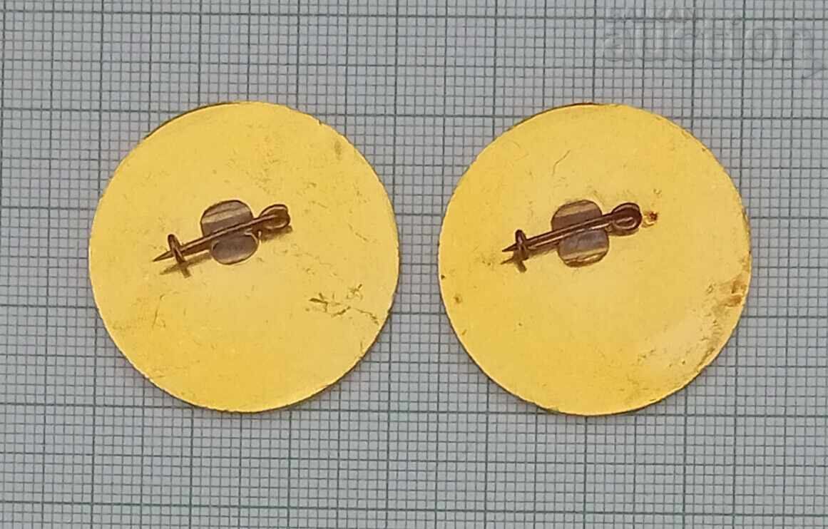 CHAMPION IN THE COMPETITION BADGE LOT 2 PIECES with price 3.00 BGN | € 1.53