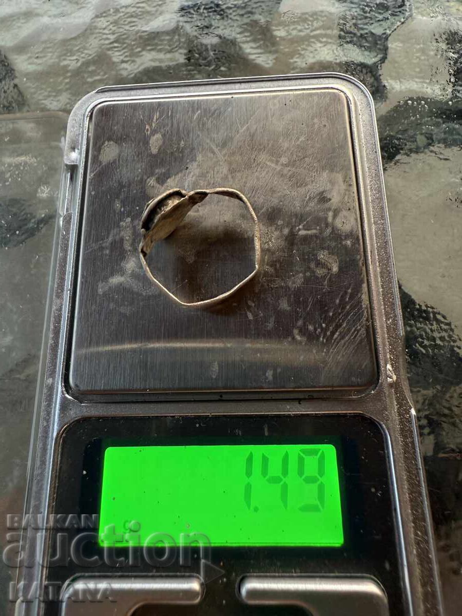 Old silver ring with a stone - 6 Old silver ring with a stone - 6