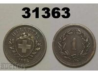 Elveția 1 rapan 1875 VF+/XF Rar