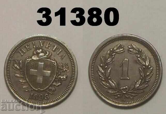 Ελβετία 1 ραπέν 1898 XF+