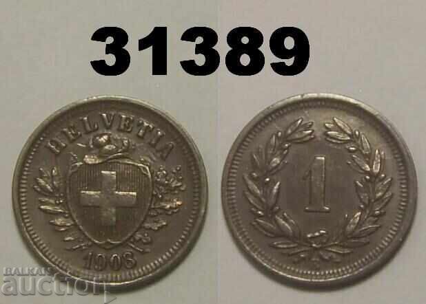 Ελβετία 1 ράπεν 1908 XF