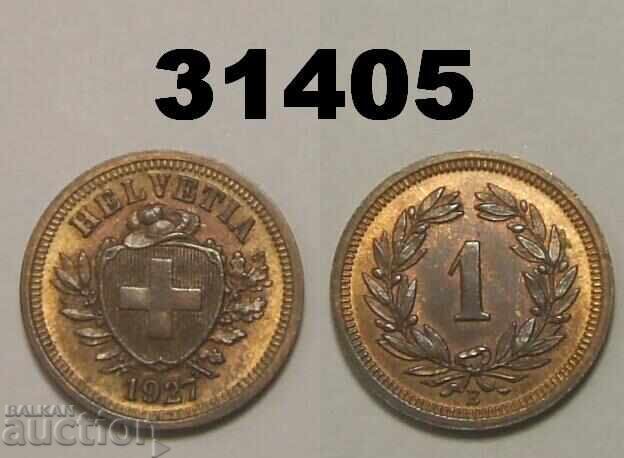 Switzerland 1 Rappen 1927 AUNC