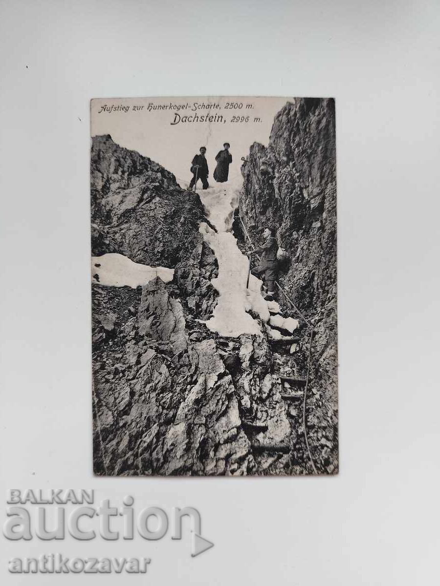 Стара пощенска алпинистка картичка, Австрийските Алпи 1907г.