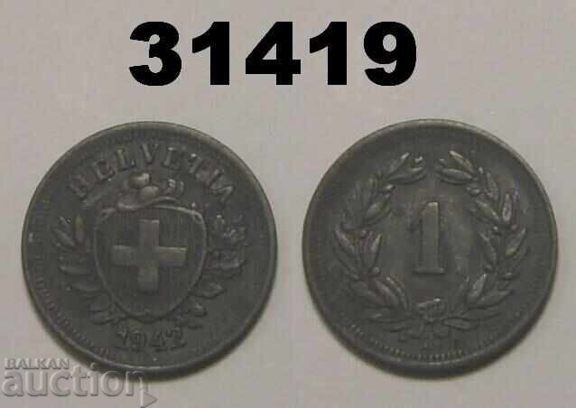 Ελβετία 1 ραπέν 1942 ψευδάργυρος