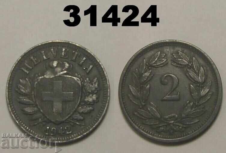 Ελβετία 2 ραπέν 1942 ψευδάργυρος