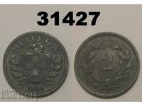 Switzerland 2 Rappen 1945 XF zinc