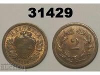 Switzerland 2 Rappen 1850 AU/UNC