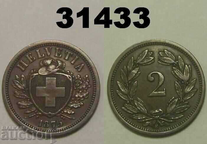 Elveția 2 rapeni 1875 XF