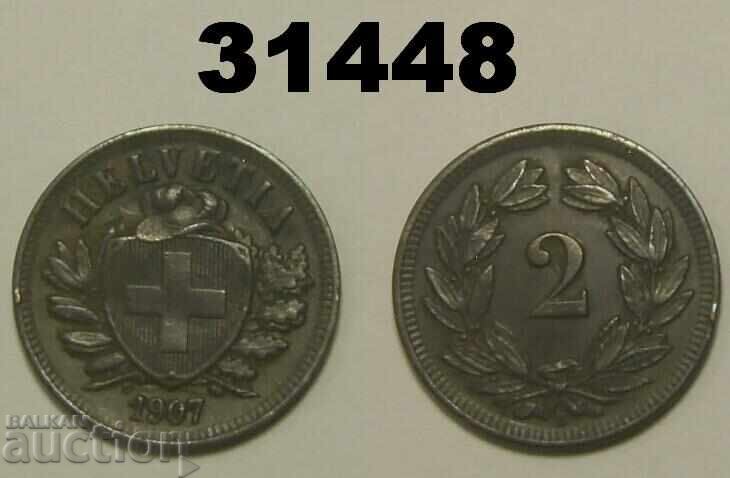 Switzerland 2 Rappen 1907 XF