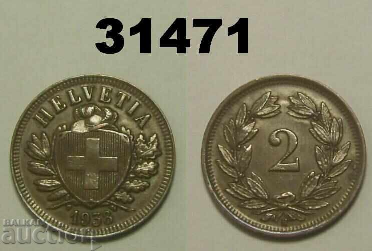 Switzerland 2 Rappen 1938 XF