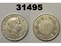 Elveția 20 rappen 1909