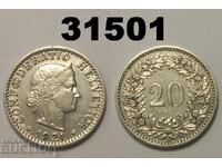 Switzerland 20 Rapen 1921