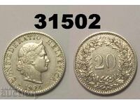 Ελβετία 20 ράπεν 1924