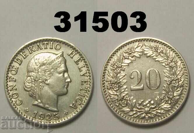 Switzerland 20 Rapen 1925