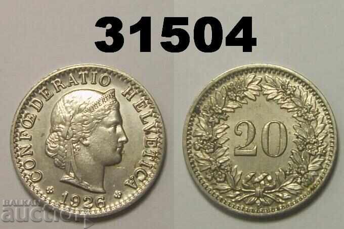 Elveția 20 rappen 1926