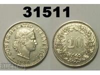 Switzerland 20 Rappen 1934