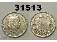 Switzerland 20 Rapen 1938