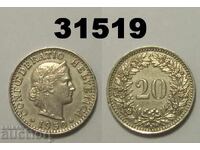 Elveția 20 rappen 1950