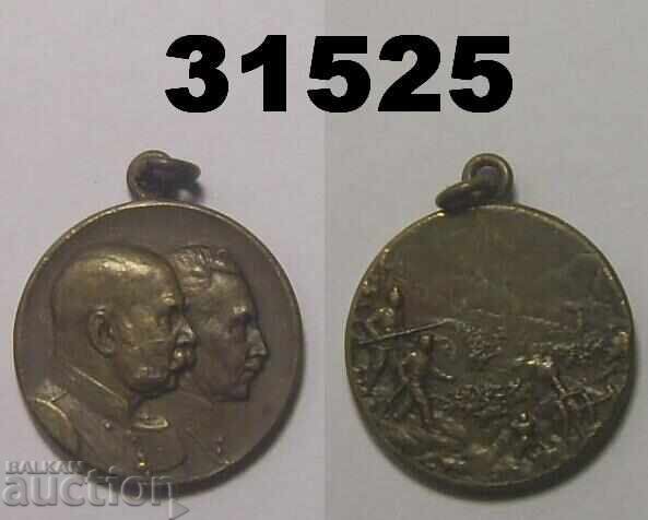 Medallion Franz Joseph and Wilhelm II brass
