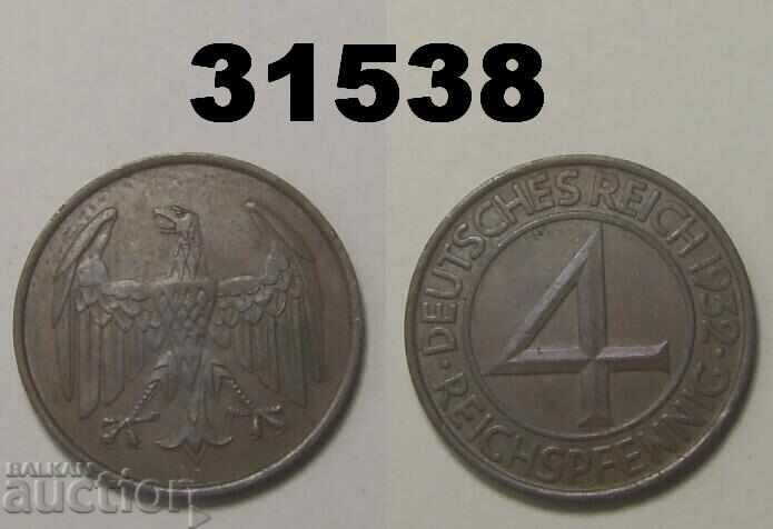 Γερμανία 4 πφένιγκ 1932 Α