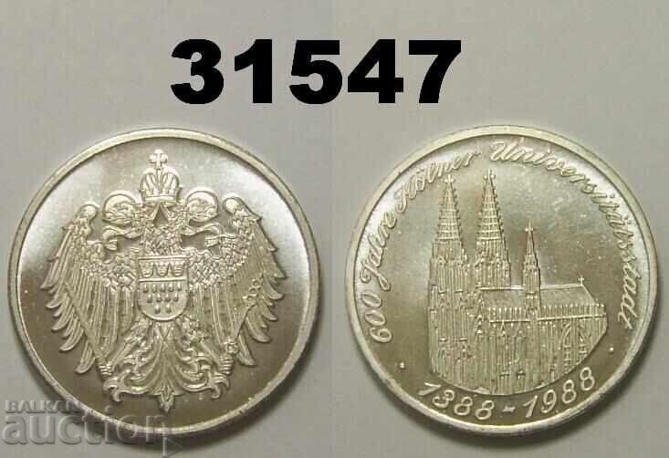 Μετάλλιο 600 χρόνια Κολωνία Πανεπιστημιακή πόλη Γερμανία Μετάλλιο 600 χρόνια Κολωνία Πανεπιστημιακή πόλη Γερμανία