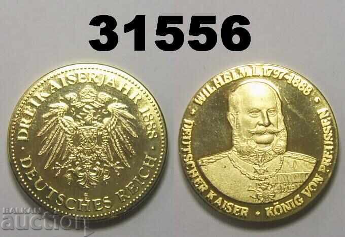 Medal Dreikaiserjahr 1888 William I 1797 - 1888