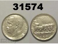 Италия 50 центесими 1920 назъбен гурт