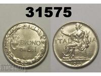 Италия 1 лира 1923 AUNC прекрасна