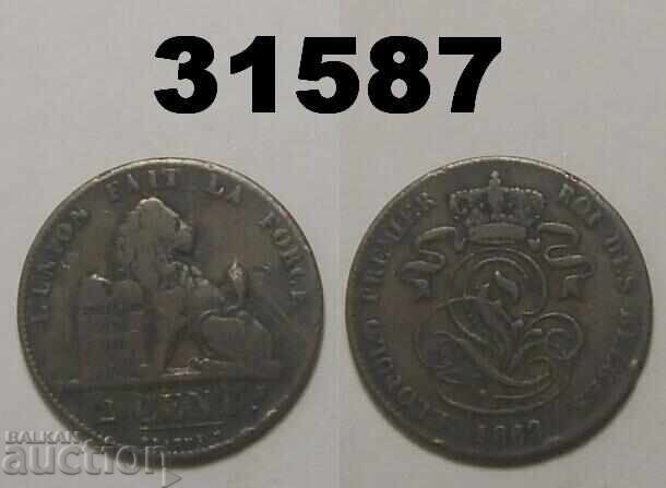 Белгия 2 сантима 1863