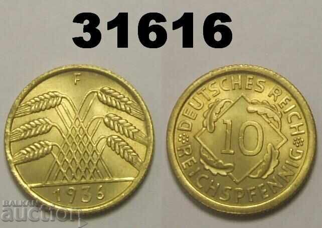 Germania 10 Reichspfennig 1936 F UNC