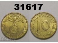 Germania svastică 10 Reichspfennig 1938 F XF+/AU