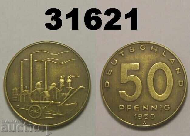 GDR 50 pfennig 1950 A Germany GDR 50 pfennig 1950 A Germany