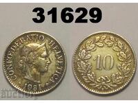 Швейцария 10 рапен 1931