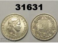 Elveția 20 rappen 1883 AUNC