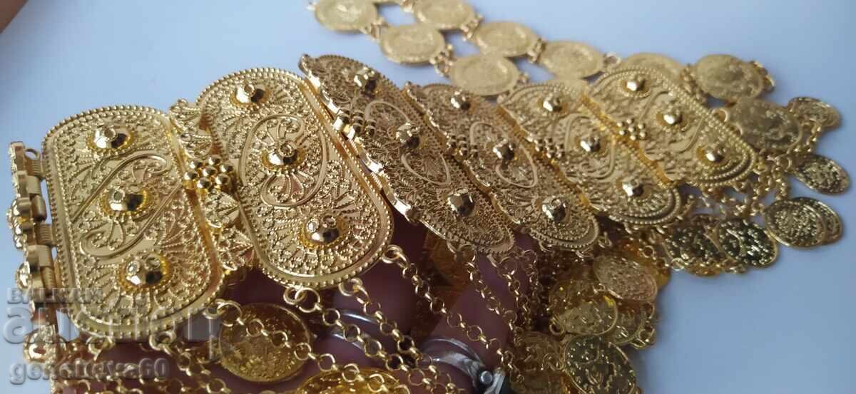 Auction Ethnic metal gold belt for traditional costume Auction Ethnic metal gold belt for traditional costume