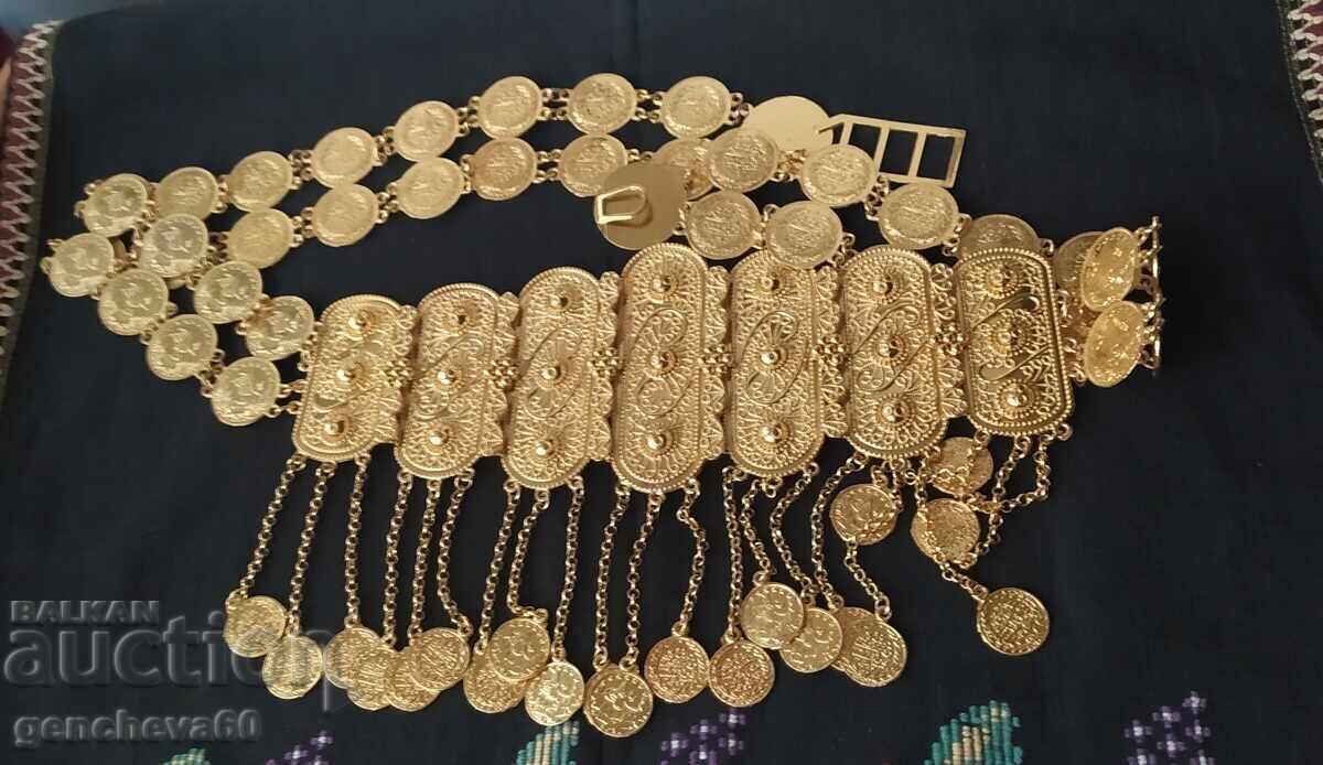 Ethnic metal gold belt for traditional costume Ethnic metal gold belt for traditional costume