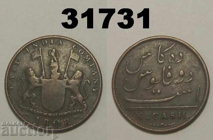 Madras 10 cash 1808 India Madras 10 cash 1808 India