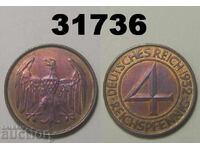 Германия 4 пфенига 1932 А