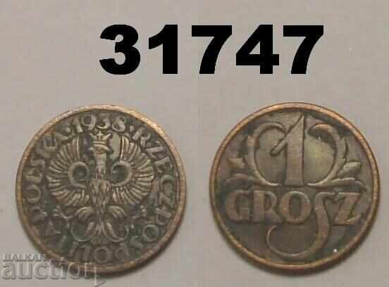 Polonia 1 grosz 1938