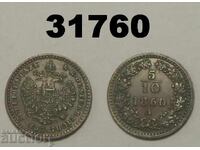 Austria 5/10 Kreuzer 1860 A XF